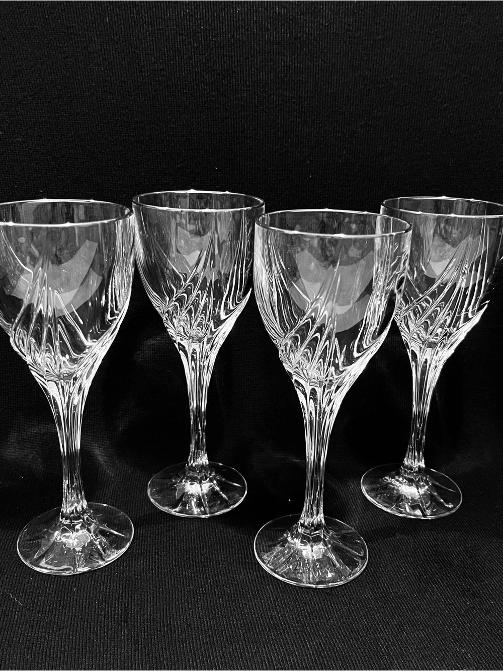 Vintage LENOX Debut Gold Crystal Wine Glasses Set of 4